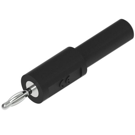 Electro PJP Black, Female to Male Banana adapter and Nickel Plated [Ada204-N]; 287-9140