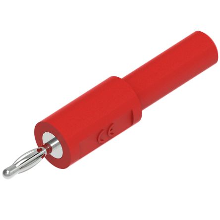 Electro PJP Red, Female to Male Banana adapter and Nickel Plated [Ada204-R]; 287-9141