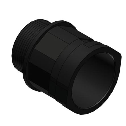 PMA Straight Connector, Conduit Fitting, 12mm Nominal Size, M20, Polyamide 6, Black [ALND-M202]; 287-9400