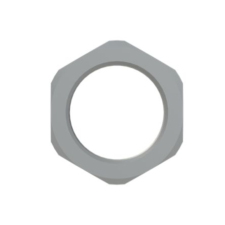 PMA Locknut, Conduit Fitting, 5mm Nominal Size, M25, Polyamide 6, Grey [GMN-M25]; 287-9438