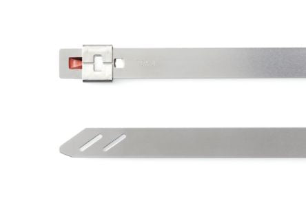 HellermannTyton Cable Ties, , 700mm x 8.9 mm, Metallic 304 Stainless Steel, Pk-50 [MST700M.M2P]; 287-9551