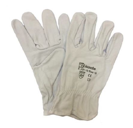 Liscombe 421 Grey Leather General Handling, Material Handling Work Gloves, Size 8 [421-S-08]; 287-9557