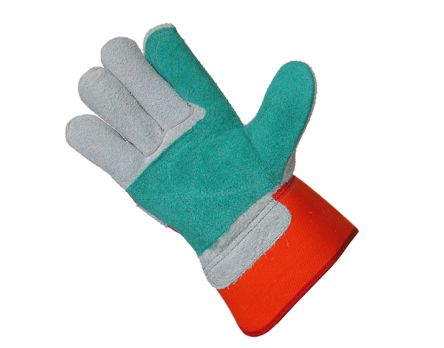 Liscombe 562 Green, Grey, Red Leather General Handling, Logistic, Transport Work Gloves, Size 10 [562XL]; 287-9572