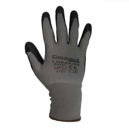 Liscombe LN622 Black, Grey Polyamide Material Handling Work Gloves, Size 9, Polyurethane Coating [LN622-09]; 287-9601