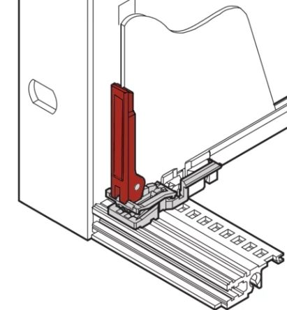 nVent SCHROFF Red PBT Locking Handle [24560378]; 287-9790