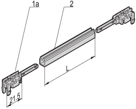 nVent SCHROFF Guide Rail, 280mm Depth [24568381]; 287-9823
