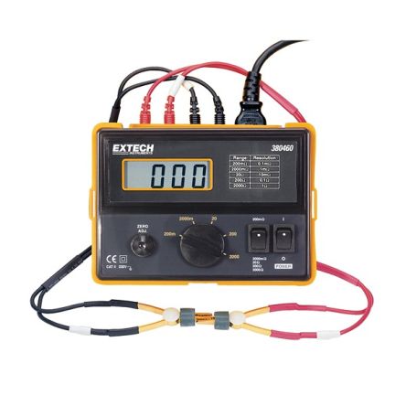 Extech 380460 Ohm Meter, 2000 Mega Ohm Max, Low Resistance [380460]; 288-0119