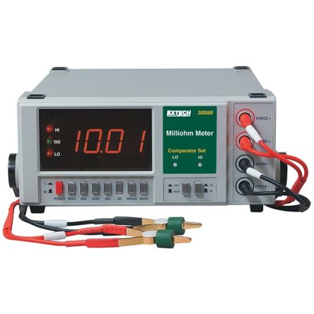 Extech 380560 Ohm Meter, 20 kΩ Max, Low Resistance [380560]; 288-0124
