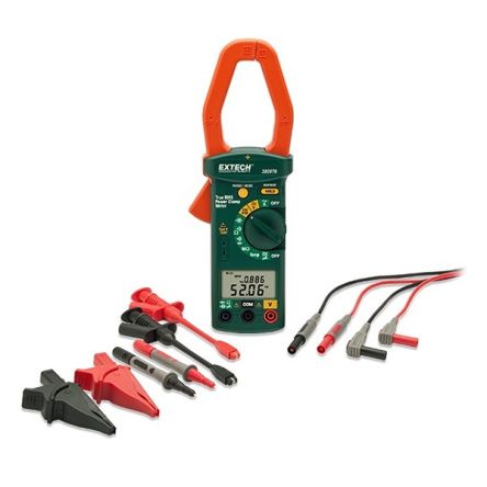 Extech 380976-K Clamp Meter, Max Current 1000A ac CAT III 600V [380976-K]; 288-0134