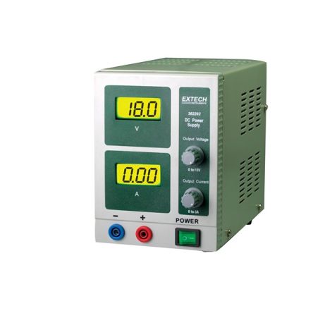 Extech 382 Series Bench Power Supply, 18V dc, 3A, 1-Output [382202]; 288-0137