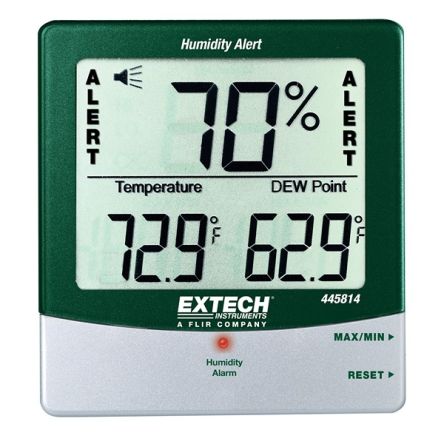 Extech 445814 Digital Thermohygrometer, ±4 %RH Accuracy, +140°F Max, 99%RH Max [445814]; 288-0193