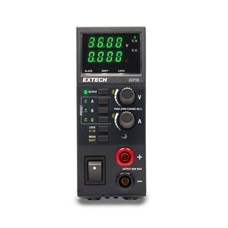 Extech Switching Power Supply, DCP36, 0.5 → 36V, 0 → 5A, 80W [DCP36]; 288-0245