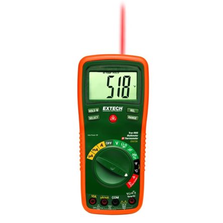 Extech EX470A Backlit LCD Multimeter, 10A ac Max, 10A dc Max, 600V ac Max [EX470A]; 288-0290