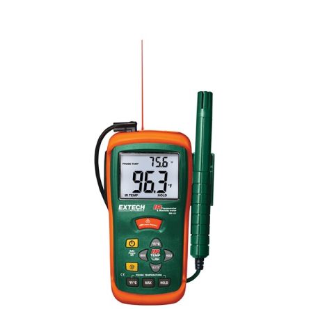 Extech RH101 Digital Thermohygrometer, ±3.5 % Accuracy, +932°F Max, 95%RH Max [RH101]; 288-0393