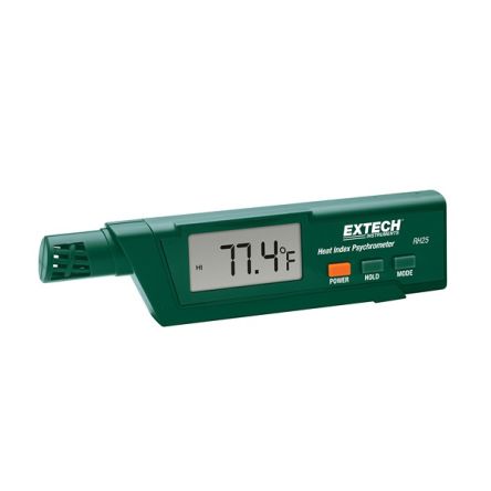 Extech RH25 Psychrometer, 122°F Max, ±1 °F Accuracy, Digital Display, Battery-Powered [RH25]; 288-0394