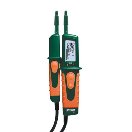Extech VT30, Bar Graphs, LED Voltage tester, 690V, Continuity Check, Battery Powered, CAT III 600V V, CAT IV 600V V [VT30]; 288-0451