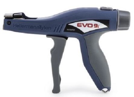 HellermannTyton EVO9i Cable Tie Gun, 4.6 → 13.5mm Capacity [110-88001 EVO9I-MET/PL-BU]; 288-0453