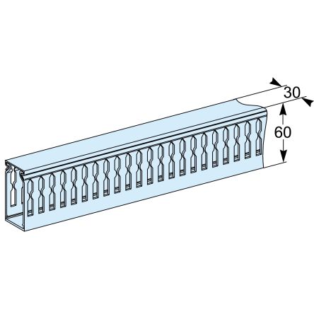 Schneider Electric PrismaSeT G Series Plastic Cable Trunking for Use with PrismaSeT PrismaSeT G Enclosure, PrismaSeT [LVS04257]; 288-0745