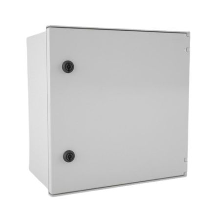 HellermannTyton BRES Series Polyester Enclosure, IP66, 400 mm x 400 mm x 200mm [BRES443L]; 288-0907