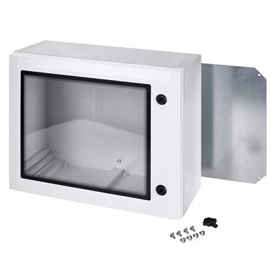 Fibox ARCA Series White Polycarbonate General Purpose Enclosure, IP65, IK08, Grey Lid, 400 x 300 x 150mm [ARCA 304015W No MP]; 288-0941