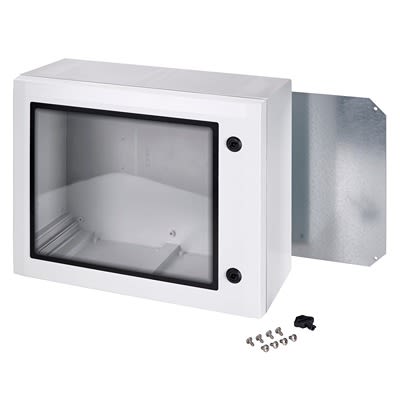 Fibox ARCA Series White Polycarbonate General Purpose Enclosure, IP65, IK08, Grey Lid, 700 x 500 x 300mm [ARCA 507030W No MP]; 288-0954