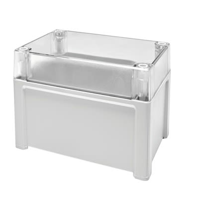 Fibox TPC Series Light Grey Polycarbonate General Purpose Enclosure, IP65, IK07, IK08, Grey Lid, 187 x 122 x 90mm [TPC 191209T enclosure]; 288-1066