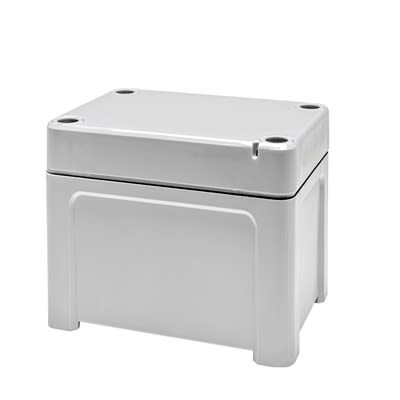 Fibox TPCM Series Light Grey Polycarbonate General Purpose Enclosure, IP65, IK07, IK08, Grey Lid, 95 x 65 x 60mm [TPCM 090706 enclosure]; 288-1074
