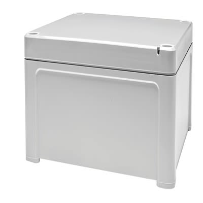 Fibox TPCM Series Light Grey Polycarbonate General Purpose Enclosure, IP65, IK07, IK08, Grey Lid, 130 x 130 x 75mm [TPCM 131308 enclosure]; 288-1078