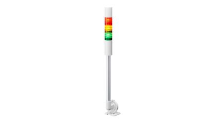 Patlite LR Series Multicolour Buzzer Signal Tower, 3 Lights, 24 V dc, Wall/pole Mount [LR4-302QJBW-RYG]; 288-1085