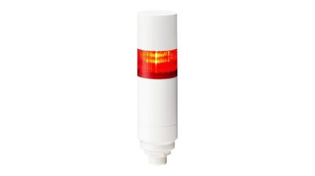 Patlite LR Series Multicolour Buzzer Signal Tower, 1 Lights, 24 V dc, Nut Mounted [LR6-102WCBW-R+FB295]; 288-1089
