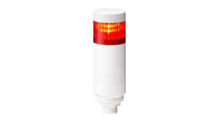 Patlite LR Series Multicolour Signal Tower, 1 Lights, 24 V dc, Nut Mounted [LR6-102WCNW-R+FB295]; 288-1090