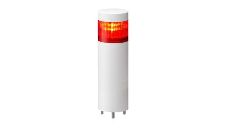 Patlite LR Series Multicolour Signal Tower, 1 Lights, 24 V dc, Direct Mount [LR6-102WMNW-R+FB295]; 288-1092