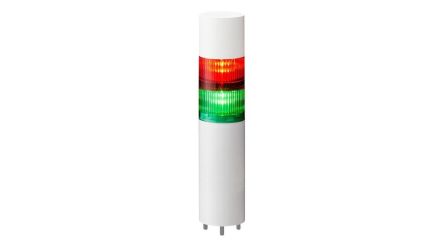 Patlite LR Series Multicolour Buzzer Signal Tower, 2 Lights, 24 V dc, Direct Mount [LR6-202WMBW-RG+FB295]; 288-1095