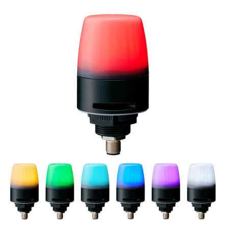 Patlite NE Series Multicolour Multiple Effect Beacon, 24 V dc, Nut Mounted, LED Bulb, IP65 [NE-M1ACNB-M]; 288-1125