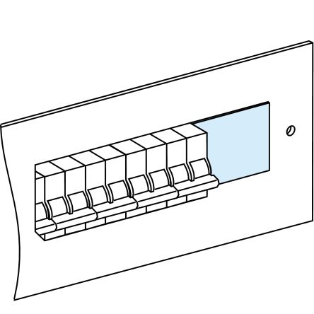 Schneider Electric PrismaSeT Series Plastic Blanking Plate for Use with PrismaSeT G Front Plate, PrismaSeT P Front [LVS03221]; 288-1611