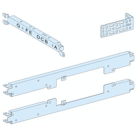 Schneider Electric PrismaSeT P Series Sheet Steel Mounting Plate for Use with PrismaSeT G enclosure, PrismaSeT P [LVS03417]; 288-1656