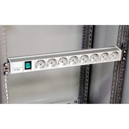 Schneider Electric 8 Gang Power Distribution Unit, 3m Cable, 16A, 230 V [NSYAPU19S8S]; 288-2124