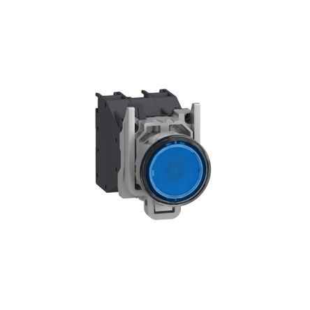 Schneider Electric Harmony XB4 Series Illuminated Push Button Complete Unit, Spring Return, Panel Mount, 22.5mm Cutout, [XB4BP683BM5GEX]; 288-2279