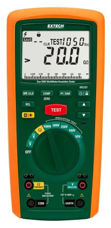 Extech MG320 Insulation Tester, 50V Min, 1000V Max, CAT IV [MG320]; 288-2313