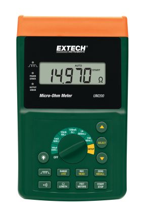 Extech UM200 Handheld Ohmmeter, 6 kΩ Max, 4 Wire [UM200]; 288-2322
