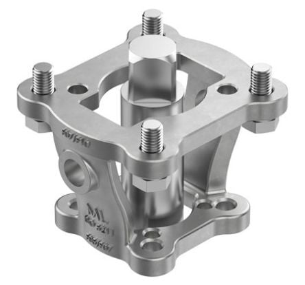 Festo Mounting Bracket DARQ-K-V-F10S22-F05S14-R1, For Use With Pneumatic Cylinder And Actuator [DARQ-K-V-F10S22-F05S14-R1]; 288-2419