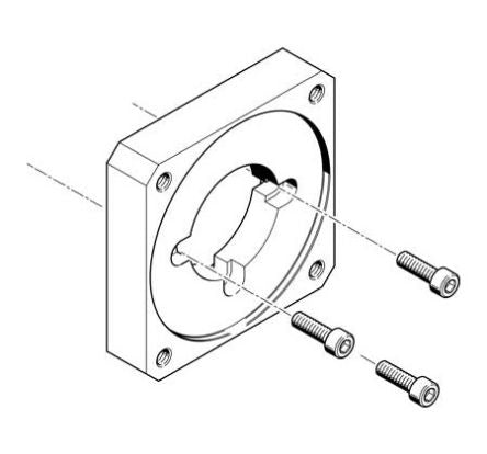 Festo EAMF Series Flange for Use with Electric Drives,529947 [EAMF-A-64A/C/D-100A]; 288-2583