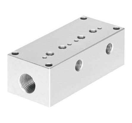 Festo MR series G 3/8 Manifold Block for use with Air Preparation Unit, 2844247 [MRS-2]; 288-2664