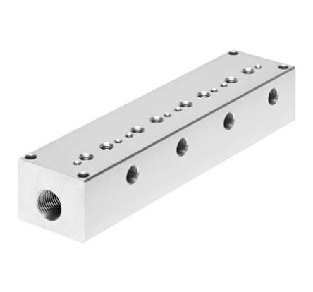 Festo MR series G 3/8 Manifold Block for use with Air Preparation Unit, 2844348 [MRS-4]; 288-2665