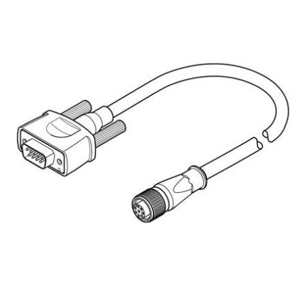 Festo NEBM Series Encoder Cable for Use with Energy Chains, 0 → 30 V DC,5105626 [NEBM-M12G8-E-25-S1G9]; 288-2825