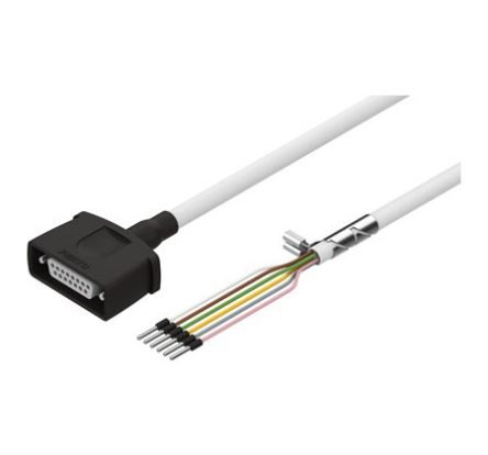 Festo NEBM Series Cable for Use with Energy Chains, 25m Length, 0 → 72 V DC,5085060 [NEBM-S1G15-E-25-Q7-LE6]; 288-2833