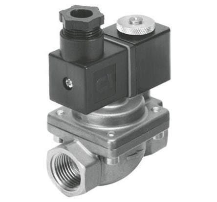 Festo 2/2 Way, Closed, Monostable Solenoid Valve - Electrical G 1/2 VZWP Series, 1489967 [VZWP-L-M22C-G12-130-V-3AP4-40]; 288-3026