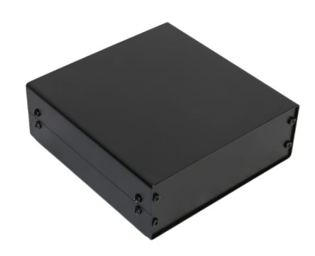 RS PRO Black Aluminium Aluminium Case, IP40, Black Lid, 185 x 180 x 65mm [0]; 288-3185