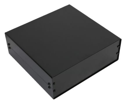 RS PRO Black Aluminium Aluminium Case, IP40, Black Lid, 250 x 260 x 90mm [0]; 288-3187
