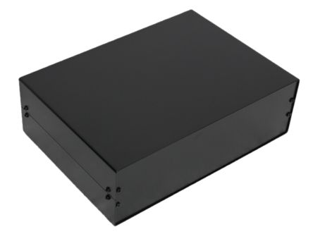 RS PRO Black Aluminium Aluminium Case, IP40, Black Lid, 250 x 350 x 110mm [0]; 288-3190
